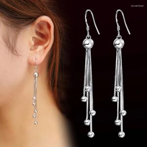 Bengelen oorbellen 925 Sterling zilveren damesballen slangenketen piercing oorrang trend esthetische mode luxe sieraden