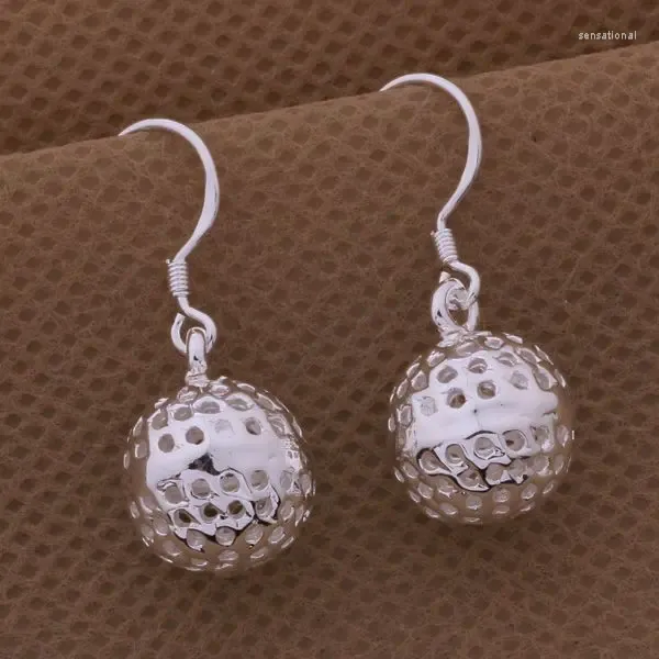 Boucles d'oreilles pendantes AE520, bijoux tendance, vente en gros, jolie boule creuse/buraklya Bveakmlar plaqué