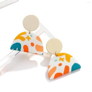 Boucles d'oreilles pendantes AENSOA multicolores en argile mignonne pour femmes, pendentif Unique et inhabituel, bijoux à la mode pour filles