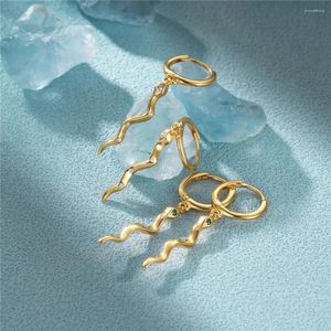 Boucles d'oreilles pendantes AIDE S925 serpent en argent sterling pour femmes boucle d'oreille Punk fête cadeau d'anniversaire plaqué or 18 carats boucle d'oreille fine Pendientes