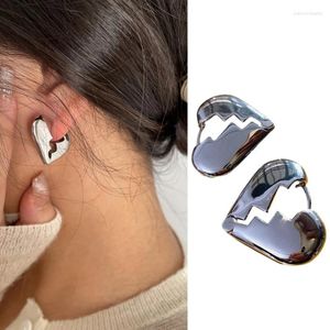 Boucles d'oreilles pendantes en métal, engrenage cœur assorti, Simple, adaptées aux dames T8DE