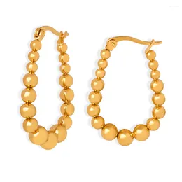 Boucles d'oreilles pendantes Amaiyllis en or 18 carats, minimaliste, mode creuse, goutte de perles, luxe créatif, bijoux personnalisés pour dames