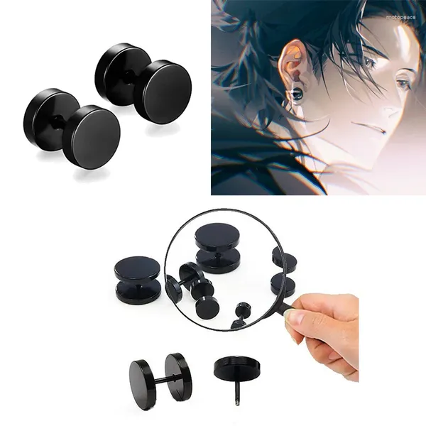 Boucles d'oreilles en peluche anime jujutsu kaisen geto suguru cosplay Clips oreille noire mens co cos accesstes 2pcs / set