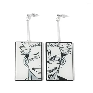 Dangle Oorbellen Anime Jujutsu Kaisen Itadori Yuji Dubbelzijdig Nuo Acryl Hanger Japanse Mode Jongens Sieraden Gift Accessoires