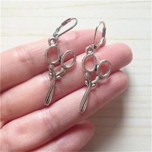 Dangle Oorbellen Antiek Zilver Kleur Legering Schaar Leverback Sieraden Leuke Cool Haarstylist Gift