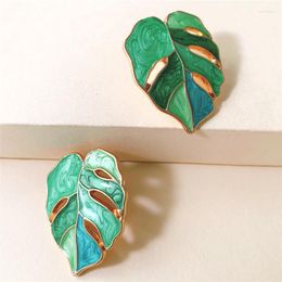 Boucles d'oreilles pendantes AOTEMAN Design Vintage feuilles pour femmes, pendentif géométrique, boucle d'oreille de fête, bijoux de charme 2023