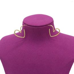 Boucles d'oreilles en peluche et coeur coeur coeur de luxe couleur or éthiopien dubaï bijoux de mariage arabe pour femmes cadeaux de fête de fille de mode