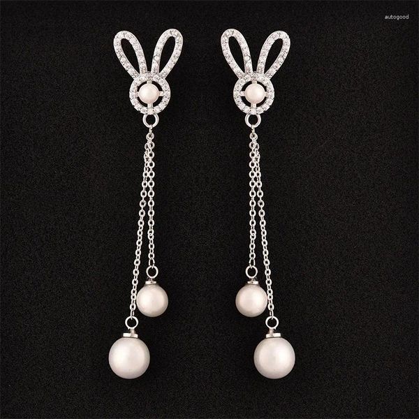 Boucles d'oreilles en peluche Arrivée Fashion Cubic Zirconia Drop pour fille cadeau Girl Box Allergy empêcher Cze-1988h