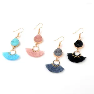 Boucles d'oreilles pendantes pour femmes, longues pampilles, noir, rose, rouge, résine, cristal, goutte, bijoux, vente en gros