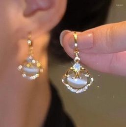 Boucles d'oreilles en peluche baroque mode minimaliste opale pierre incolore ruiyi verrouillage exquis mariage bijoux quotidien