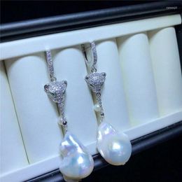 Dange oorbellen barokke natuurlijke parel elegante keshi drop sieraden vrouwen geschenken voor moeder/vriendin/vrouw