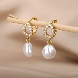 Boucles d'oreilles en peluche baroque beaux couleurs cuivre accessoires uniques accessoires de la mode
