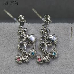 Pendientes colgantes Barroqueonly 925 Silver Sterling Accesorios Componentes de hallazgos de joyas para bricolaje AC2