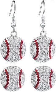 Boucles d'oreilles en pente baseball pour femmes en cuir softball étalon de boucle d'oreilles bijoux de mode de mode fans de sport ou joueur