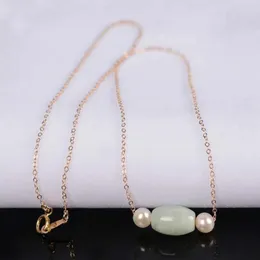 Dangle Oorbellen Mooie Natuurlijke Witte Zoetwaterparel Jade Goud 14K Ketting Cadeau Haak CARNAVAL Lucky Halloween Thanksgiving Aquacultuur