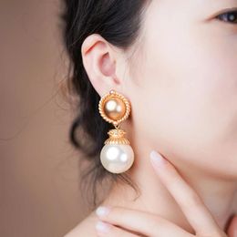 Boucles d'oreilles pendantes en perles d'imitation pour femmes, bijoux de luxe, tendance, tenue de soirée, Club, 2024