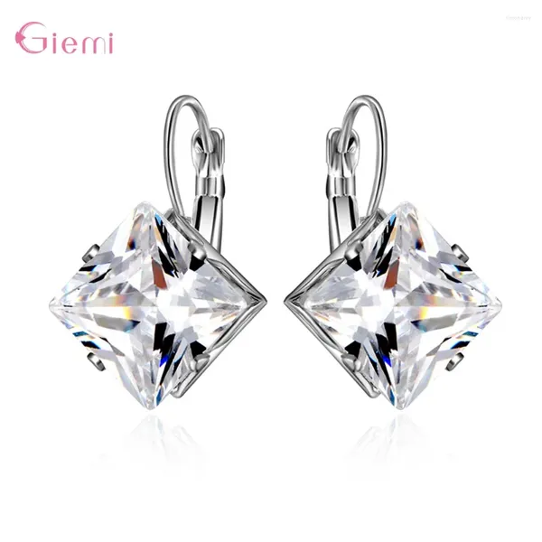 Boucles d'oreilles pendantes en argent Sterling 925, grande Promotion, bijoux à la mode pour femmes, forme d'œuf/goutte d'eau/pendentif carré, zircone cubique