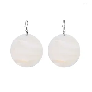 Boucles d'oreilles pendantes style bohémien, coquille à breloques, grand cercle rond, goutte d'eau pour femmes, mode coréenne, bijoux, accessoires pour robe longue