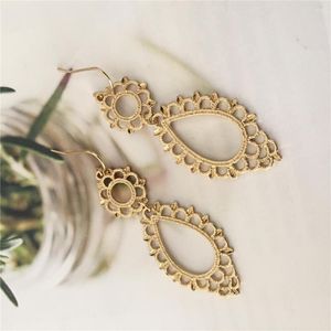 Boucles d'oreilles pendantes bohême cercle autour creux goutte pour femmes décontracté bureau dame Boucles D Oreille Femme 2023