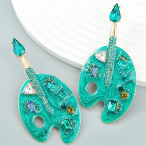 Boucles d'oreilles pendantes style bohémien, mode exagérée, guitare lavée colorée, longue goutte pour femmes, grand pendentif, bijoux cadeau