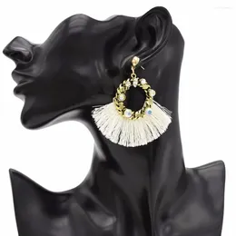 Boucles d'oreilles pendantes bohème fil gland Vintage pour femmes baroque frange boucle d'oreille déclaration bijoux cristal décoration anniversaire cadeau