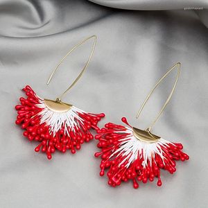 Boucles d'oreilles pendantes style Boho, fée Grunge, secteur inhabituel, simulation de fleur, tendance, ensembles de bijoux de personnalité exagérée, 2024