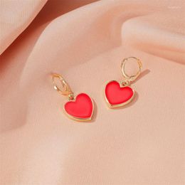 Dangle Oorbellen Boho Rood Hart Schattig Designer Esthetische Boucles D Oreille Femme Zomer Accesorios Mujer Sieraden Kawaii Kwastje