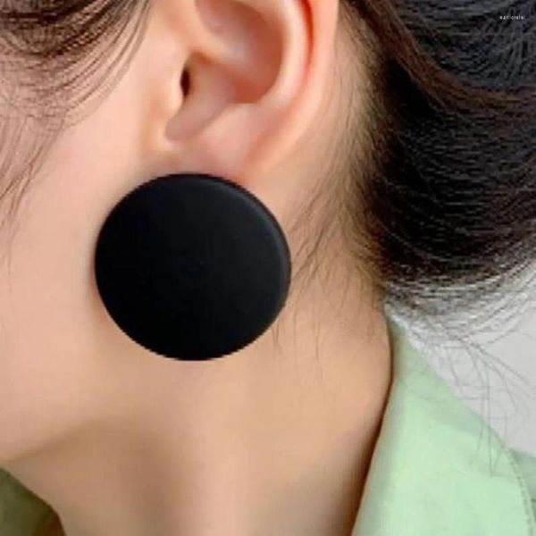 Pendientes Colgantes Marca Color Exagerado Estilo Años 60 Joyería De Moda Acrílico Redondo Simple Y Versátil