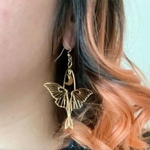 Pendientes colgantes mariposa luna estrella BOHO cobre mujeres regalos