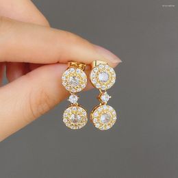 Boucles d'oreilles pendantes CAOSHI Chic goutte pour femmes bijoux en cristal brillant vie quotidienne accessoires gracieux cérémonie de mariage cadeau délicat