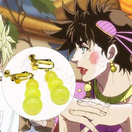 Pendientes colgantes Araña Llegada Anime JoJos Bizarre Adventure Stone Ocean Joseph Joestar Clips para las orejas Juego de gotas para las orejas Joyería