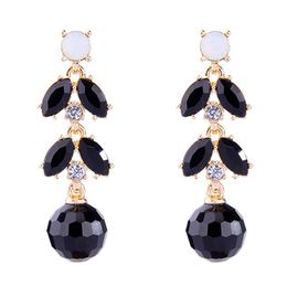 Dangle Boucles D'oreilles Lustre En Vrac Prix Charme Noir Acrylique Cristal De Mode Pour Les Femmes Marque 2023 Dangling Bijoux GiftDangle DangleDangle