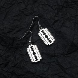 Boucles d'oreilles pendantes lustre Design la lame pour hommes femmes Punk acrylique Rock un rasoir mode bijoux cadeau Souvenir