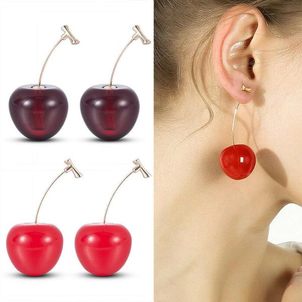 Dangle Boucles D'oreilles Lustre Boucles D'oreilles Bijoux De Mode 2023 Mignon Doux Cerise Stud All-Match Fruit Longue Boucle D'oreille Coréenne Pour Les Femmes 2023Dangle