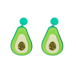 Boucles d'oreilles pendantes lustre mode grande taille avocat goutte exagérée acrylique fruits Cool Punk bijoux cadeaux de vacances