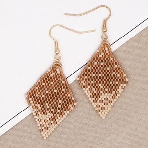 Pendientes colgantes de araña Go2boho, pendientes de cuentas a la moda para mujer, joyería 2023, anillo de oreja de moda Miyuki, joyería tejida hecha a mano, cuentas para mujer