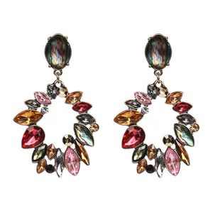 Dangle Boucles D'oreilles Lustre Long Vintage Boucle D'oreille Marque Fleur Grosses Gouttes Pour Les Femmes Zircon Pierre Cadeau D'anniversaire En Gros Prix X3416