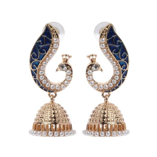 Dangle Boucles D'oreilles Lustre Rétro Bollywood Kundan Paon Jhumka Jhumki Drop Gypsy JewelryDangle DangleDangle