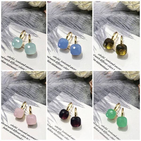 Pendientes colgantes Chandelier Top Trendy Gold Color Candy Crystal Stone Tassel para mujeres Gilrs Fashion Jewelry Factory Wholesale PriceDangle