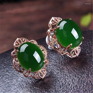 Bengelen oorbellen Chinees natuurlijke jade groen met de hand gesneden drop mode boetiek sieraden mannen en vrouwen geschenken