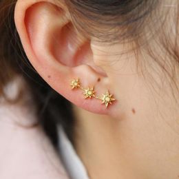 Bengelen oorbellen kerstcadeau voor tiener meisje jong meerdere mode gouden kleur opaal steen delicate schattige drie sterren noorden elegante oorbel