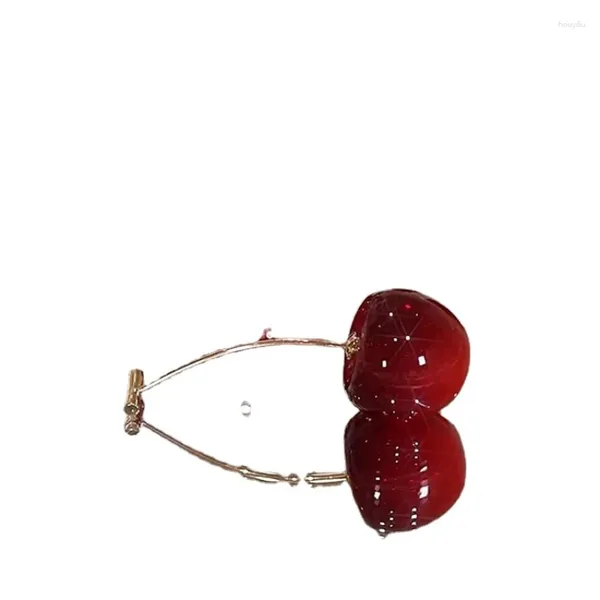 Pendientes colgantes Navidad Cereza roja Fruta Mujer Influencer en línea Gotas para los oídos Elegante Todo fósforo Coreano