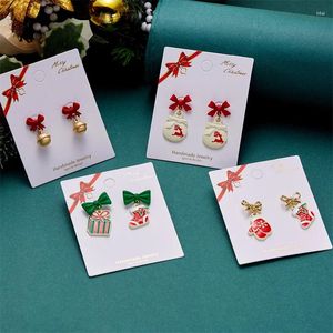 Boucles d'oreilles en pente de Noël chaussettes de wapitis