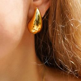 Bengelen oorbellen Chunky Drop voor vrouwen dik verguld roestvrij staal Waterdrop Earring minimalistische Korea sieraden hypoallergeen cadeau