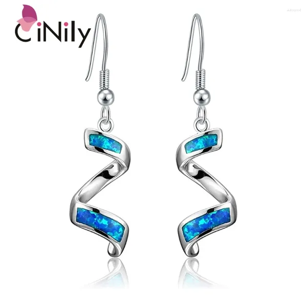 Boucles d'oreilles pendantes CiNily créé rose Orange blanc bleu opale de feu plaqué argent vente en gros pour femmes bijoux goutte 1 7/8 