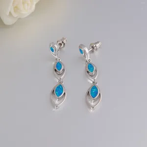 Boucles d'oreilles pendantes CiNily mode opale de feu bleu pour femmes petit cercle goutte Simple Style élégant bijoux cadeaux