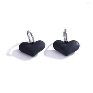 Boucles d'oreilles pendantes coconal gothique mode femmes hommes noir pêche coeur crochet pour Hip Hop boucle d'oreille bijoux cadeau