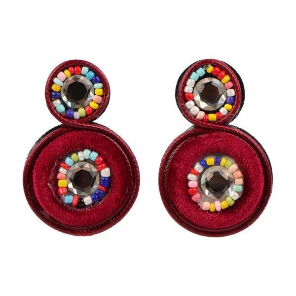 Pendientes colgantes Grano de colores Acrílico Cristal Colgante redondo Gota étnica para mujeres Marca Florate Venta al por mayor Declaración Fiesta Joya Araña