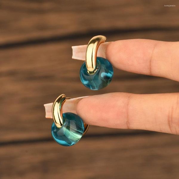 Pendientes colgantes anillo de oído de cobre joya femenina moda multicolor fabricantes de hebilla de hebilla directa