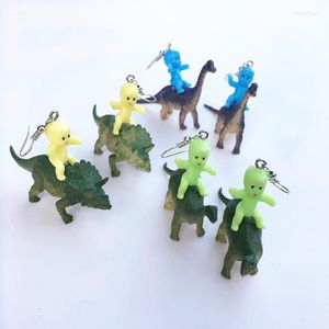 Boucles d'oreilles pendantes créatives, drôles et mignonnes, dessin animé dinosaure, poupée bébé pour femmes et filles, joli mouton, cheval, vache, bijoux tendance